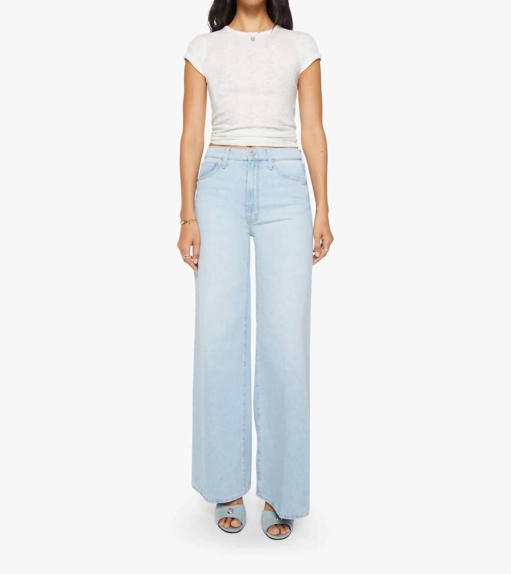NEW MOTHER the ditcher roller zip skimp jeans in shaken not stirred